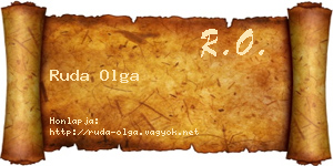 Ruda Olga névjegykártya