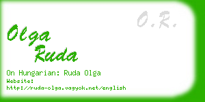 olga ruda business card